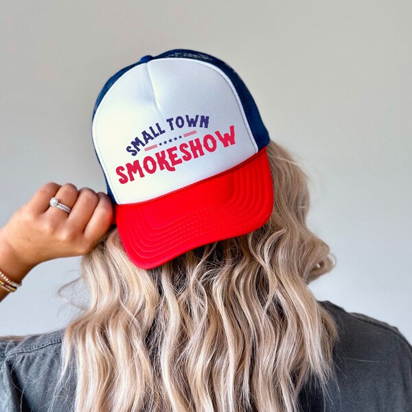 4th of July Hat, Womens Trucker Hat, USA Trucker Hat, Patriotic Trucker Hat, Red White and Blue Hat, America Trucker Hat