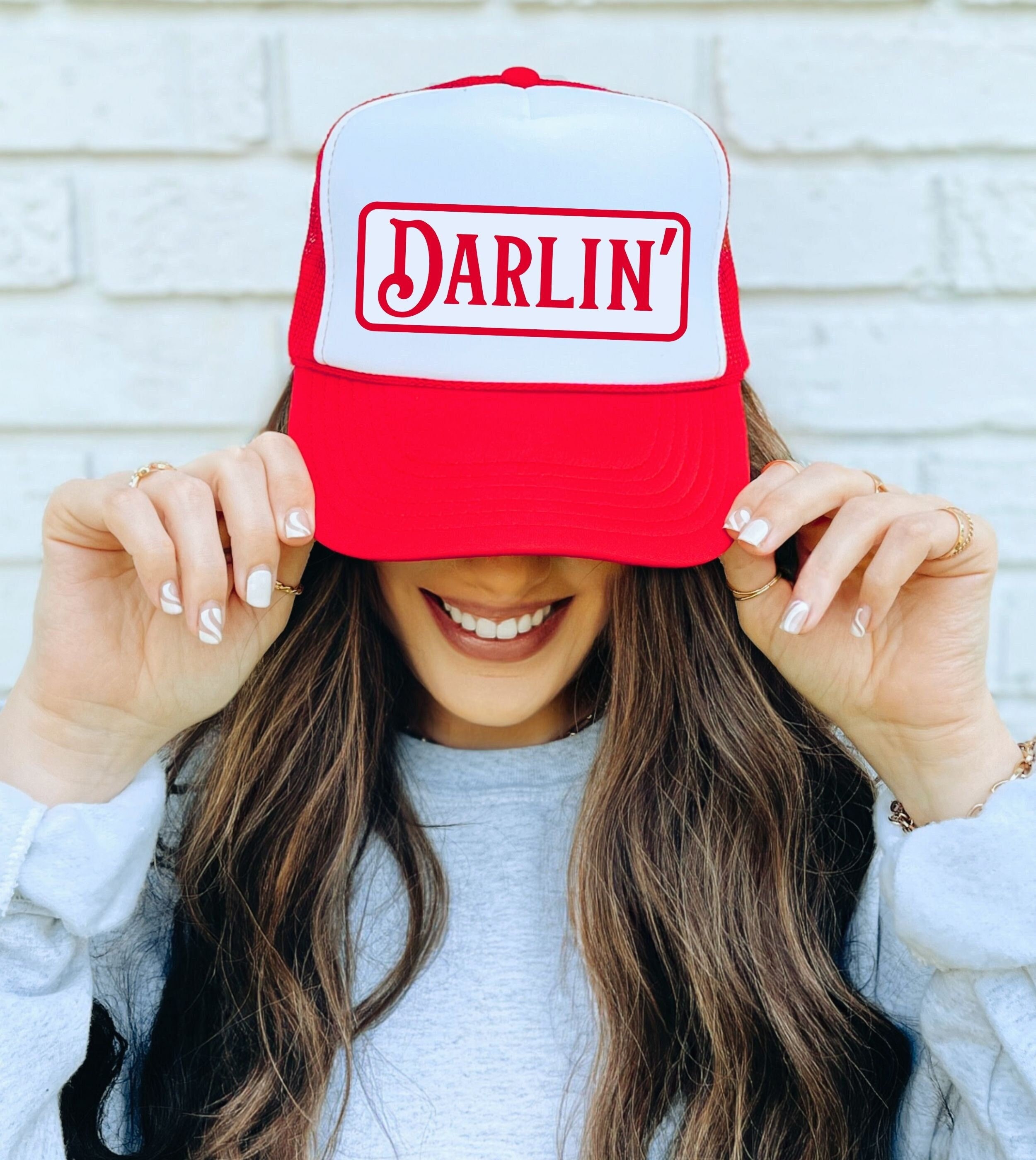 Darlin' Trucker Hat, Country Trucker Hat, Womens Trucker Hat, Cowgirl — free download