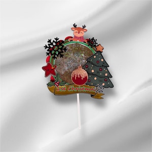 Caketopper | Caketopper Shaker | Banner, | 3D Letter | 1st Birthday Decor | Party | Birthday | Christmas in July