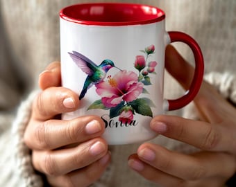 PERSONALIZED Hummingbird Watercolor Mug