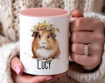 PERSONALIZED Guinea Pig Watercolor Mug, CUSTOM Guinea Pig Mug, Guinea Pig Gift, Guinea Pig, Guinea Pig Lover Mug, Animal Mug