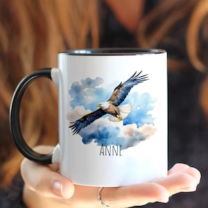 PERSONALIZED Bald Eagle  Watercolor Mug, Custom Bald Eagle Mug, Personalized Bald Eagle Gift, Bald Eagle, Bald Eagle Lover Mug, Animal Mug