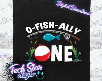 OFishAlly One 1st Birthday Fishing Digital Download PNG