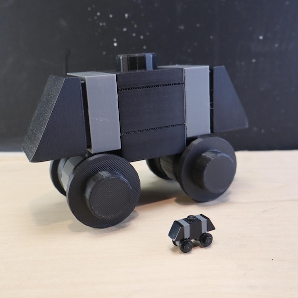 Oversized Star Wars Mouse Droid MSE-6 - 6x Scaled Up 3D Printed Black Toy / Display