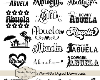 Abuela SVG Bundle/ Spanish Grandma Designs for Cricut / Digital Download