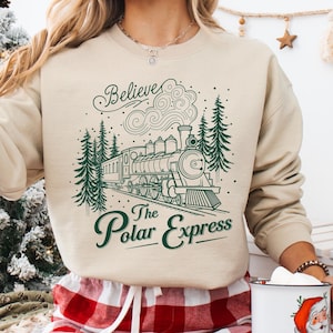 Polar Express Sweatshirt, Polar Express Christmas Hoodie, Vintage Christmas Shirt, Christmas Holiday Crewneck, Christmas Gift For Family