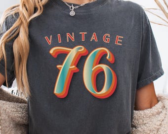 Comfort Colors 1976 Shirt, 50th Birthday Womens Gift, Turning 50 Tee, Best Friend Milestone Birthday T-Shirt