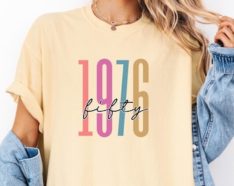Comfort Colors 1976 Shirt, 50th Birthday Shirt, Best Friend 50th Birthday Gift, Turning 50, 50th Birthday Gift For Women Milestone Birthday