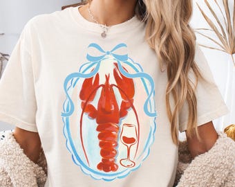 Lobster Comfort Colors Shirt: Retro Coastal Summer Tee