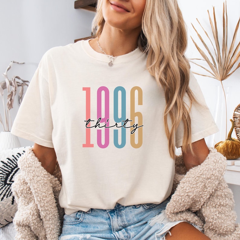 Comfort Colors 1996 Shirt, 30th Birthday Shirt, Best Friend 30th Birthday Gift, Turning 30, 30th Birthday Gift For Women Milestone Birthday zdjęcie 1