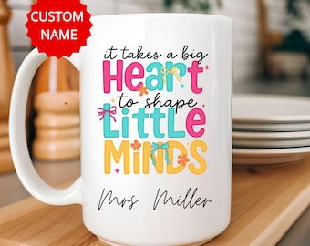 Custom Teacher Mug, Teacher Appreciation Gift, Personalized Teacher Mug, Teacher Thank You Gift, Custom Coffee Cup with Name.