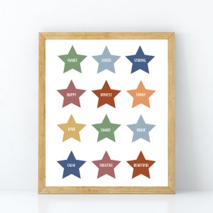 Affermazioni stampabili per bambini, Io sono Affermazioni, Poster della sala giochi, Poster delle Affermazioni, Arredamento homeschool