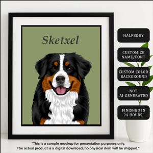 Custom Pet Portrait Vector Art (Digital Download)
