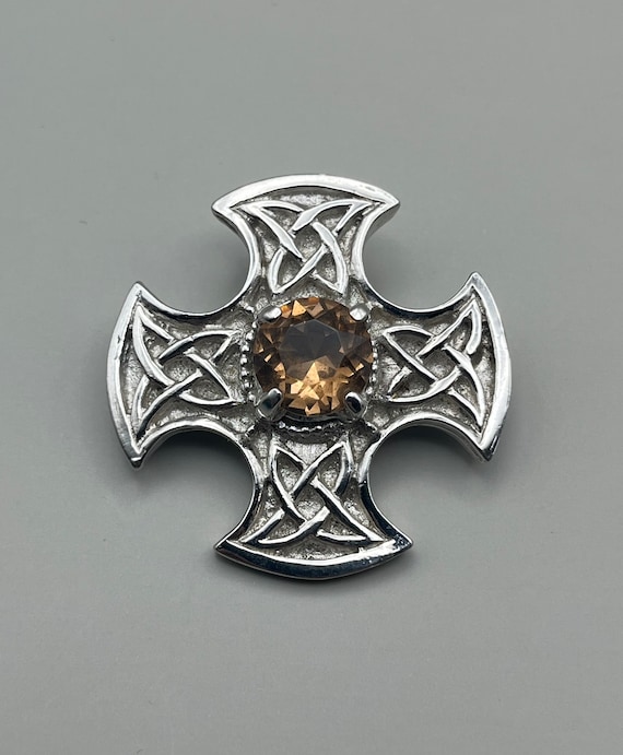 Vintage CJ Scotland Celtic brooch - image 1