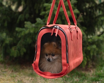 Transportín para perros personalizado, bolso de mano para perros, transportín de cuero para perros, bolsa de viaje para perros, bolsa para perros personalizada, bolso de transporte para mascotas, bolsa de viaje para mascotas