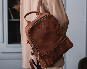 Leather bag backpack, Laptop backpack women, School backpack for women, Travel backpack women, Leather backpack women, Backpack purse women