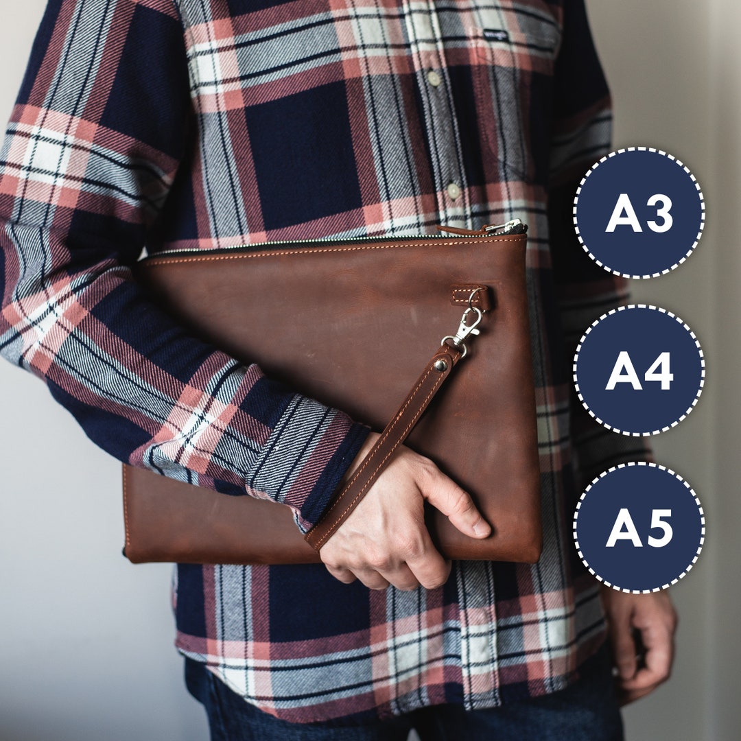 Personalized Folio, Leather Portfolio Women, File Folder Organizer, A4 ...