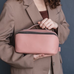 Trousse de maquillage personnalisée, Trousse de toilette en cuir, Trousse de toilette en cuir pour femme, Trousse de maquillage personnalisée, Trousse de maquillage de voyage, Trousse de toilette personnalisée