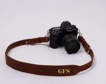 Camera neck strap, Leather camera strap, Personalized camera strap, Custom camera strap, Camera accessories, Dslr camera strap