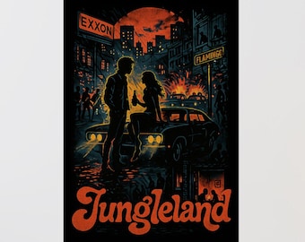 Póster de Bruce Springsteen Jungleland, lámina de arte retro de concierto, decoración de pared de rock clásico de los años 70.
