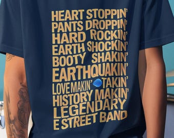 Bruce Springsteen E Street Band Concert Tour Vintage T Shirt Rock Band Tee Classic Rock n Roll 80s T-Shirt 70s Music Fan Gift Retro Tee