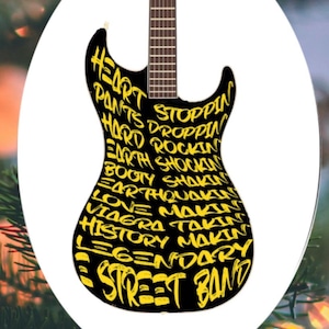 Bruce Springsteen and the E Street Band Ceramic Oval Christmas Ornaments Vintage Classic Rock n Roll Band Concert Merch Music Lovers Gift