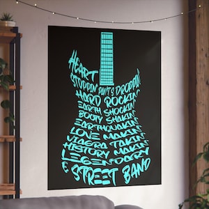 Bruce Springsteen y la E Street Band Arte de pared Decoración del hogar Póster vertical mate Concierto Banda vintage Rock n&#39; Roll clásico Años 80 y 70 Retro