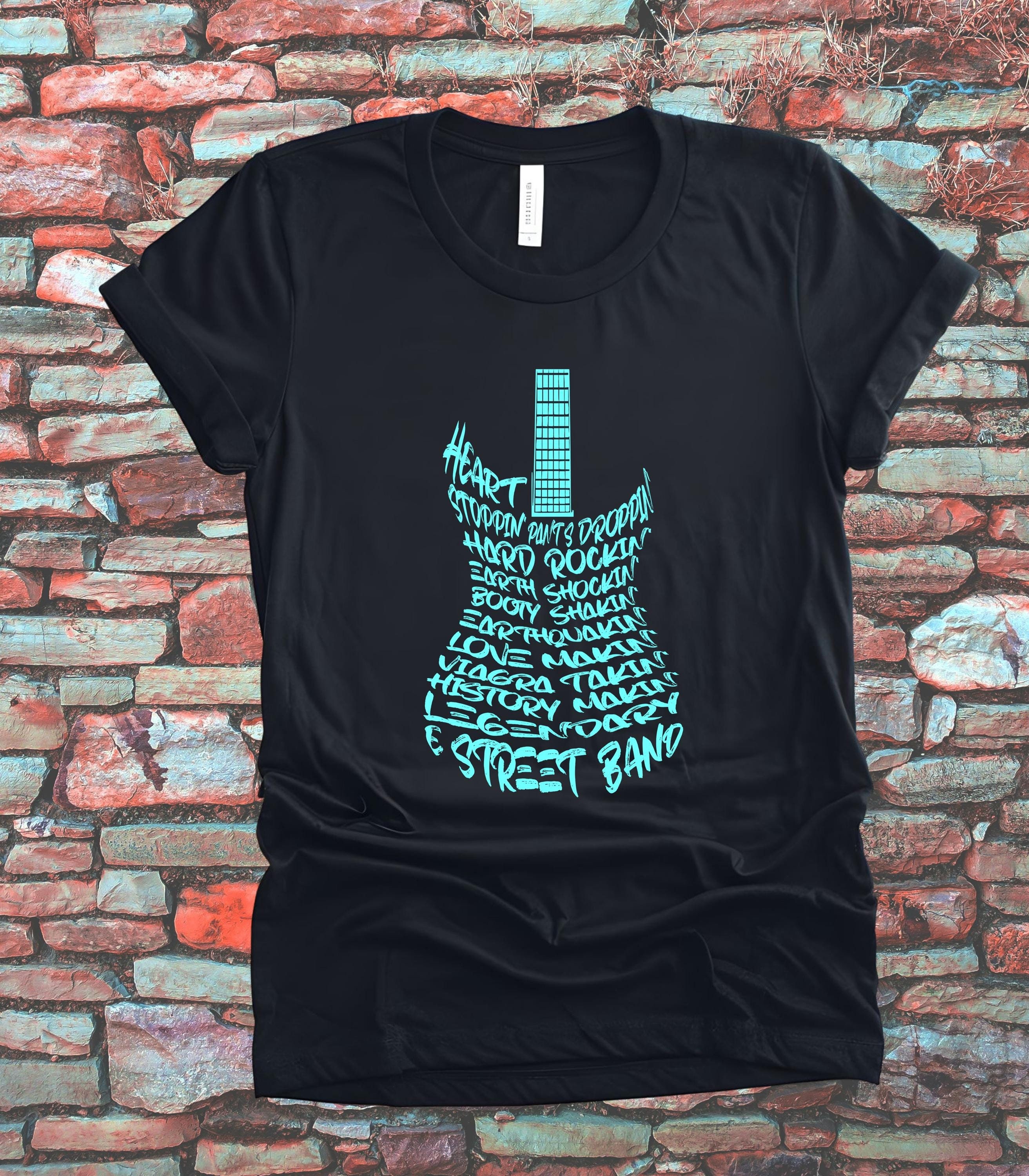 Bruce Springsteen Shirt E Street Band T-Shirt Classic Rock n Roll Vintage T Shirt Retro Guitar Tee 70s Band Merch 80s Softstyle TShirt