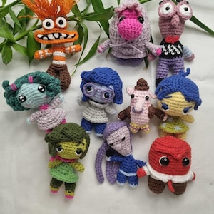 Inside Out, Intensely 2, Anxiety, Envy, Ennui, Embarrasment, Joy, Sadness, Disgust, Anger, Fear, Crochet, Crochet Toys, Inside Out Crochet