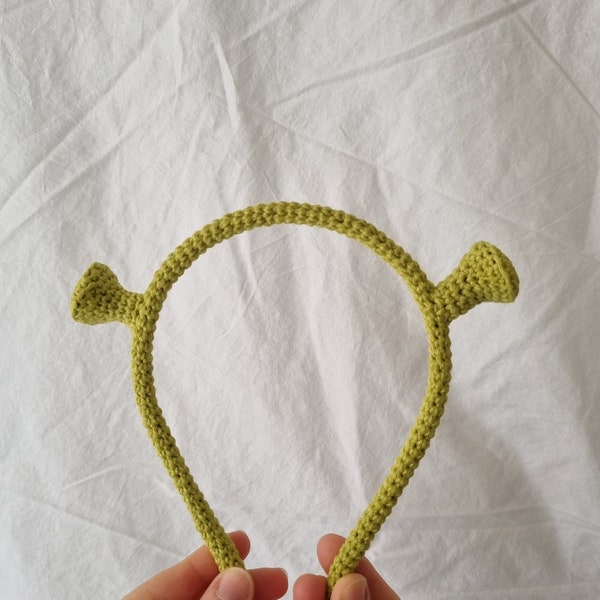 Crochet Headband, Shrek Headband, Shrek, Fiona, Headband, Hair Accessories, Amigurumi, Hairclips