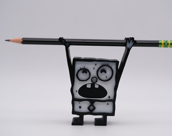Doodlebob Pencil Holder: 3D Printed Fan Art Desk Organizer Holds Pens Pencils and More!