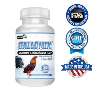 GALLOMIX Para Gallo, MULTIVITAMIN for Rooster, Chicken 100 tab