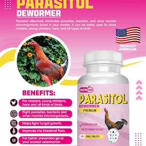 Desparasitante para Pollos, Gallos y Gallinas. Desparasitante para gallos, gallinas y pollos y pollitos.