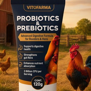 Probiotics & Prebiotics for roosters and hens. Probioticos para gallos y gallinas.