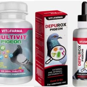 Desparasitante y vitamina antiparasitic 60ml & multivitamin 100Tab Extra Strength for Pigeon Palomas