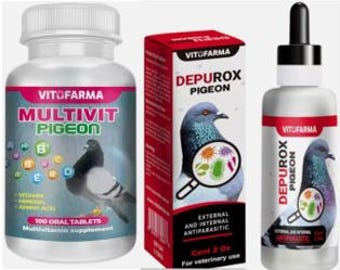 vitamin 60ml & multivitamin 100Tab Extra Strength for Pigeon Palomas