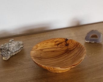 Bowl made of olive wood (hand-turned, unique)