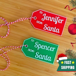 Etiquetas de presente de Papai Noel, etiquetas de presente de Natal personalizadas, etiquetas de presente personalizadas, etiquetas de presente de Natal, etiquetas de presente, etiqueta de presente de Papai Noel personalizada, do Papai Noel