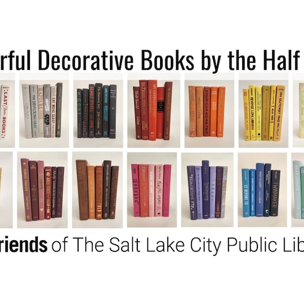 Colorful Decorative Books by the Half Foot | Designer Decor | Book Bundles by Color