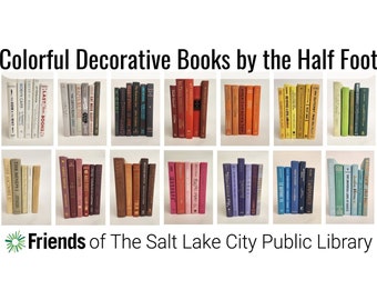 Colorful Decorative Books by the Half Foot | Designer Decor | Book Bundles by Color