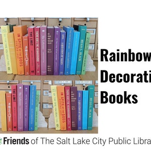 Libri decorativi arcobaleno/Arredamento di design/Pacchetti di libri arcobaleno colorati