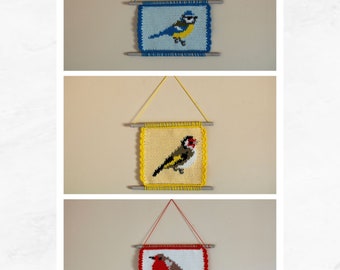 BUNDLE Robin Blue Tit Goldfinch Crochet Tapestry Pattern
