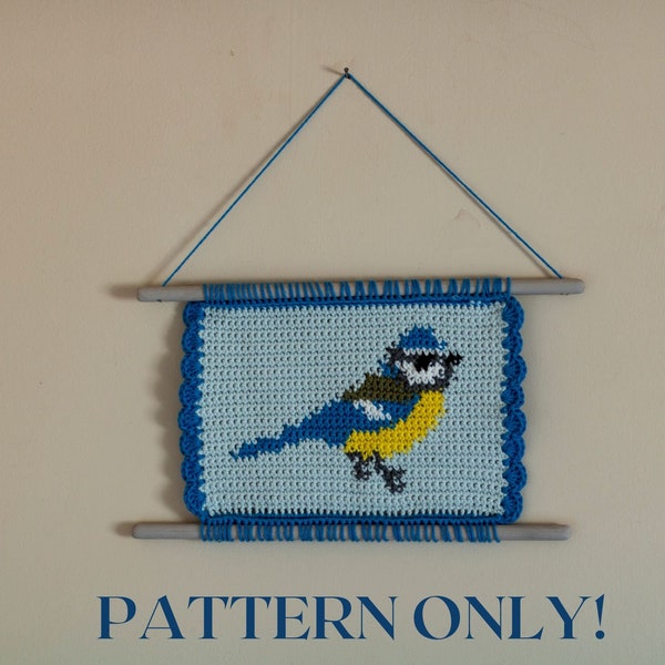 Blue Tit Crochet Tapestry Pattern