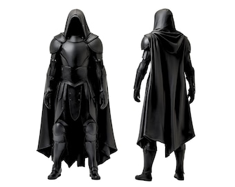 100% echt leren mantel en harnas | Handgemaakte gotische leren gepantserde mantel voor cosplay | Op de wereldoorlog geïnspireerd middeleeuws LARP-pak