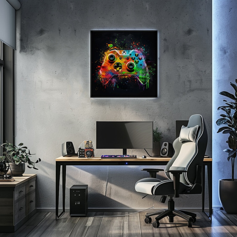 Xbox Controller Art Print | Gaming Wall Decor | Gamer Room Poster - Etsy