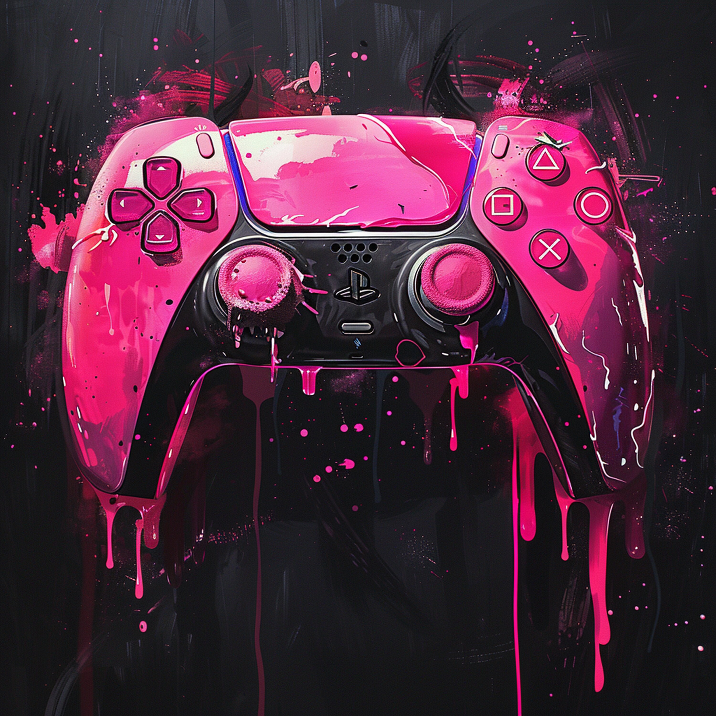 PS5 Controller Framed Gaming Poster Premium Framed Art Print Gamer 