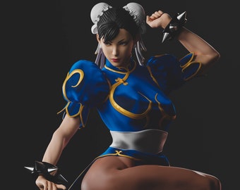 Chun-Li STL File High Quality 3D Model Printer Model Figure Action Comic Gift Movie Custom Lover Game