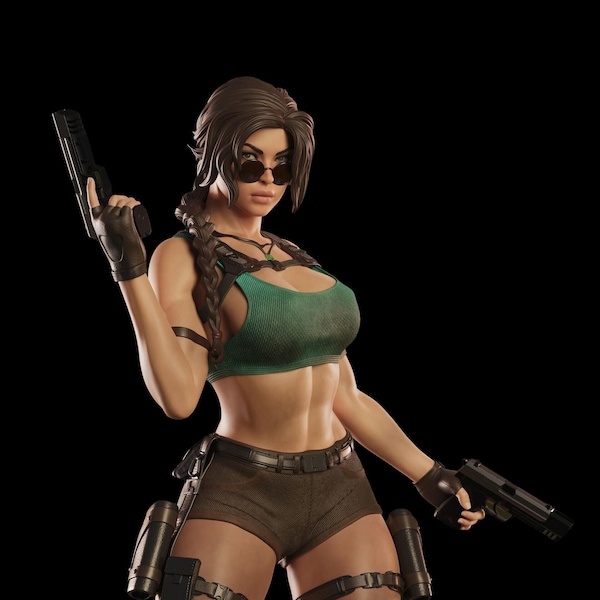Lara Croft fichier STL haute qualité modèle 3D modèle d'imprimante figurine Action bande dessinée cadeau film personnalisé amoureux jeu