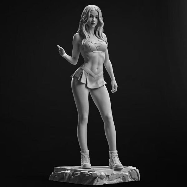 Beautiful Girl STL File High Quality 3D Model Printer Model Figure Action Comic Gift Movie Custom Lover Game