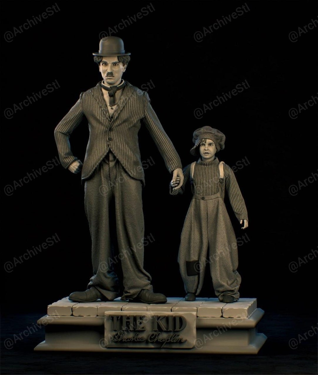Charlie Chaplin STL File High Quality 3D Model Printer Model Figure ...